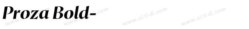 Proza Bold字体转换